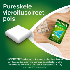 NICORETTE FRUITMINT lääkepurukumi 2 mg 210 fol